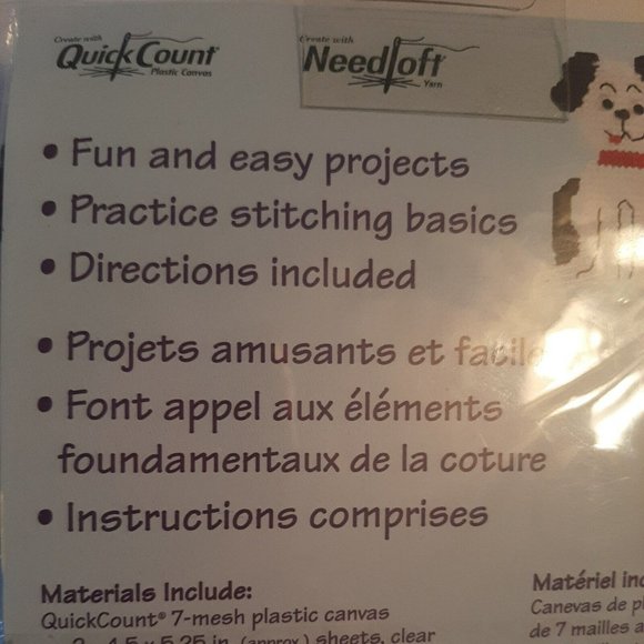 Quick Count Plastic Canvas Kit 2 Projects Dog and Cat - Picture 5 of 6